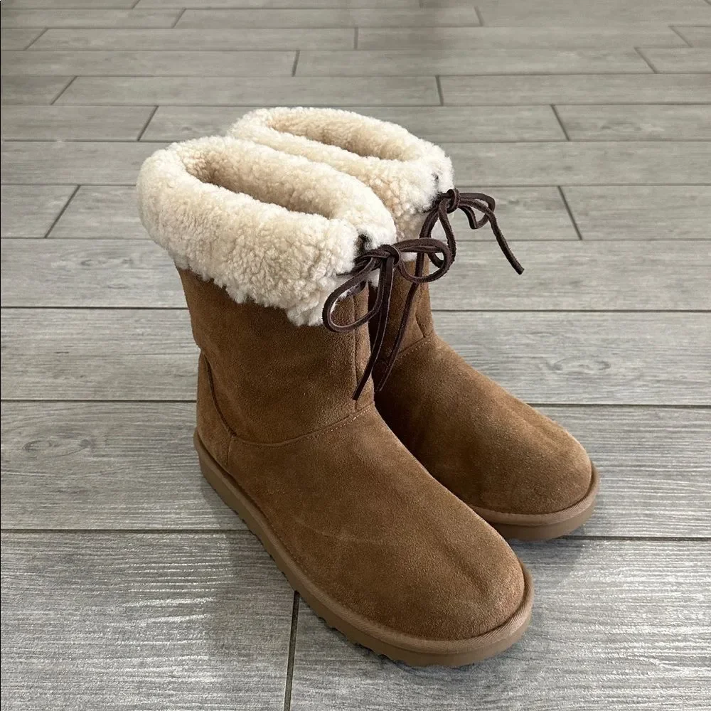 UGG Sarissa Shearling Boots in Chestnut New!‎